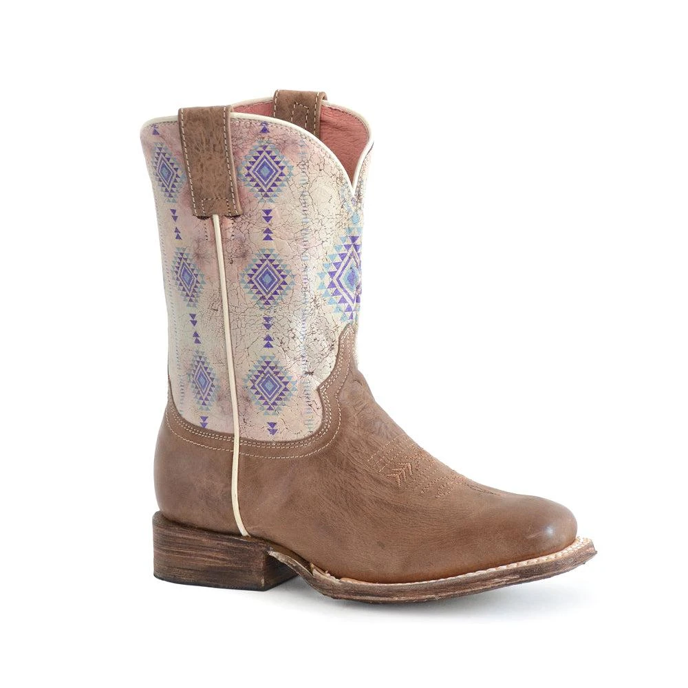 Roper Az Aztec Pull On Western Boot (Youth)