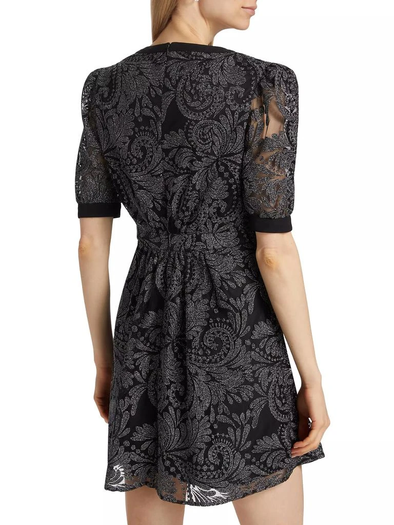 Saloni Jamie Paisley Tulle Minidress 5