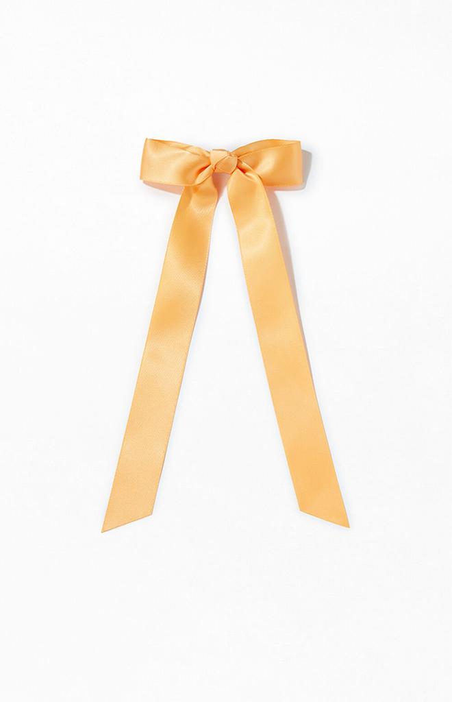 LA Hearts Orange Satin Bow Barrette