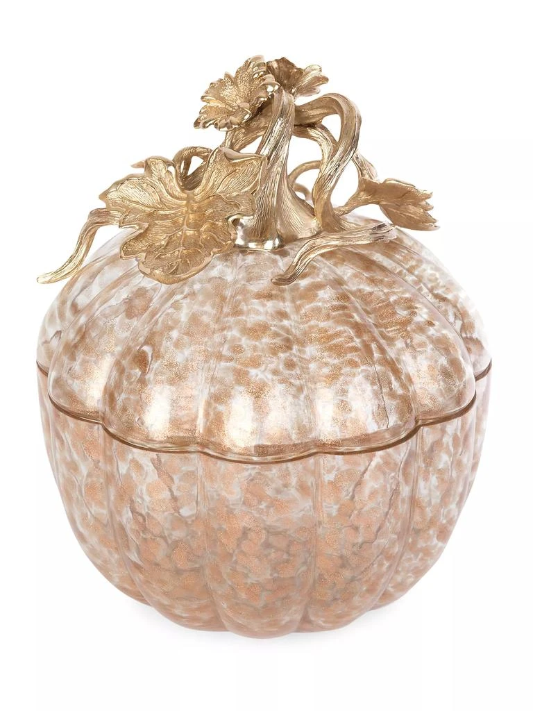 Jay Strongwater Erin Leaf & Vine Gilded Glass Jar 3