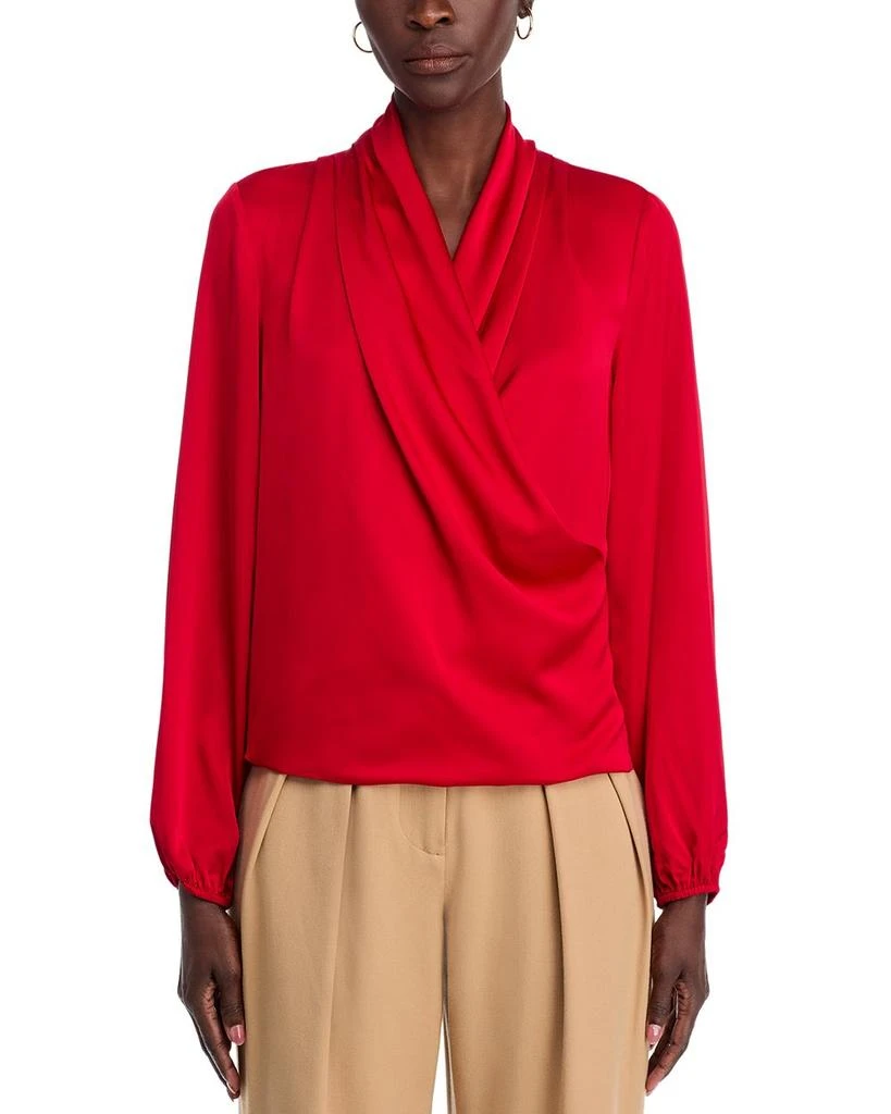 T Tahari Wrap Blouse 6