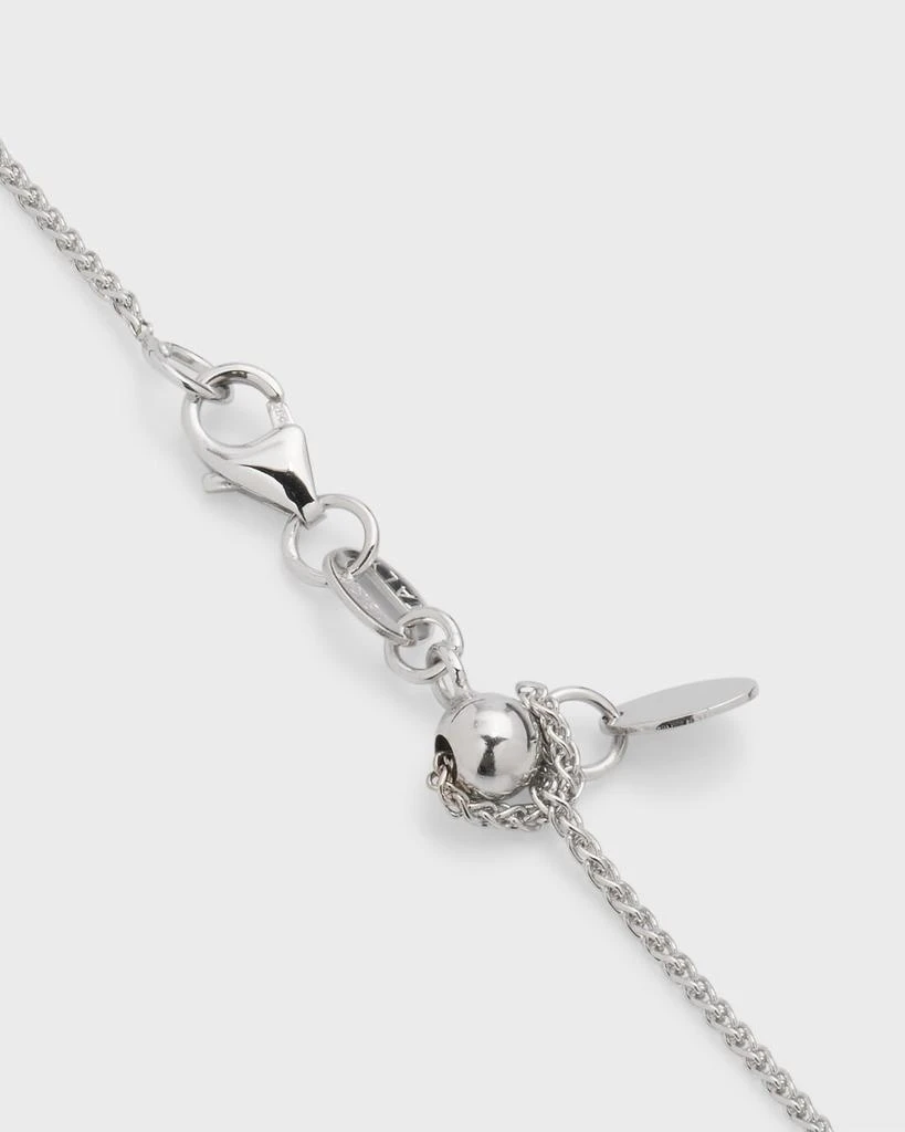 Neiman Marcus Diamonds 18k White Gold Diamond and Sapphire Pendant Necklace, 18"L, 0.80tcw 4