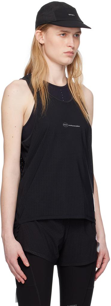 Satisfy Black Perforated Tank Top