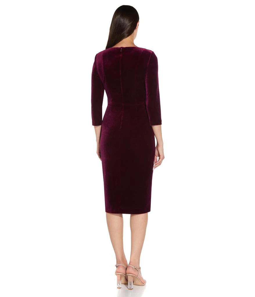 Adrianna Papell Stretch Velvet Tie Front Dress 2