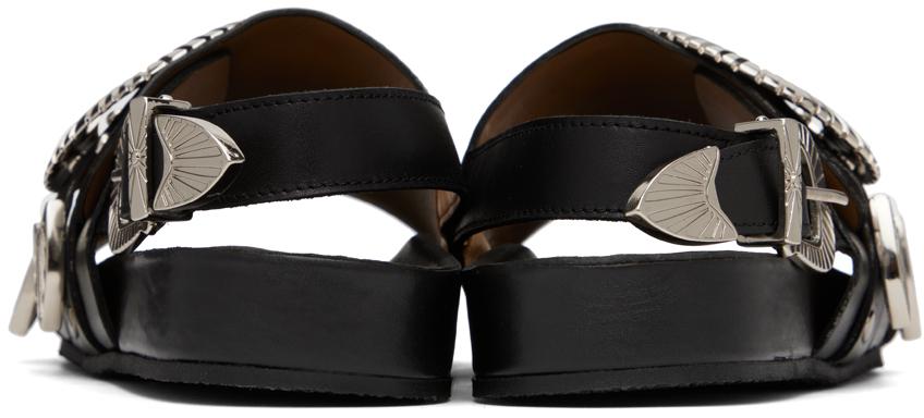 Toga Pulla SSENSE Exclusive Black Leather Sandals
