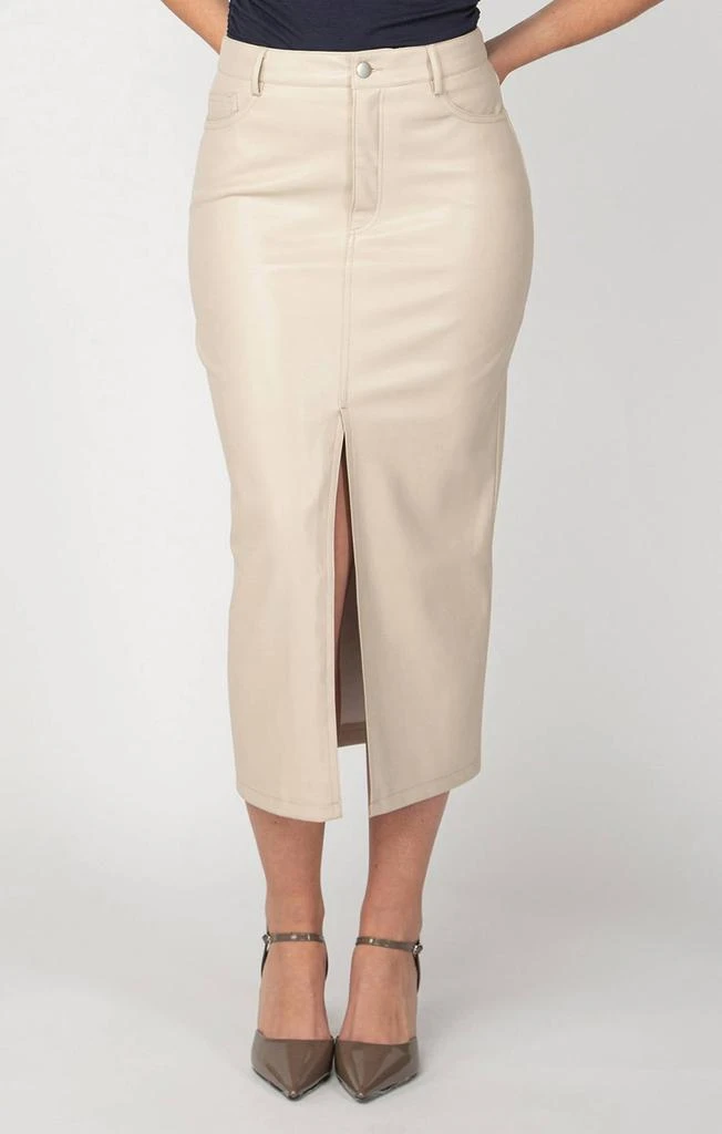 Dex Dex - Faux Leather Midi Skirt 2