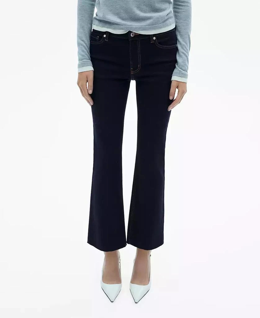 Mango Women's Sienna Flared Cropped Jeans 7
