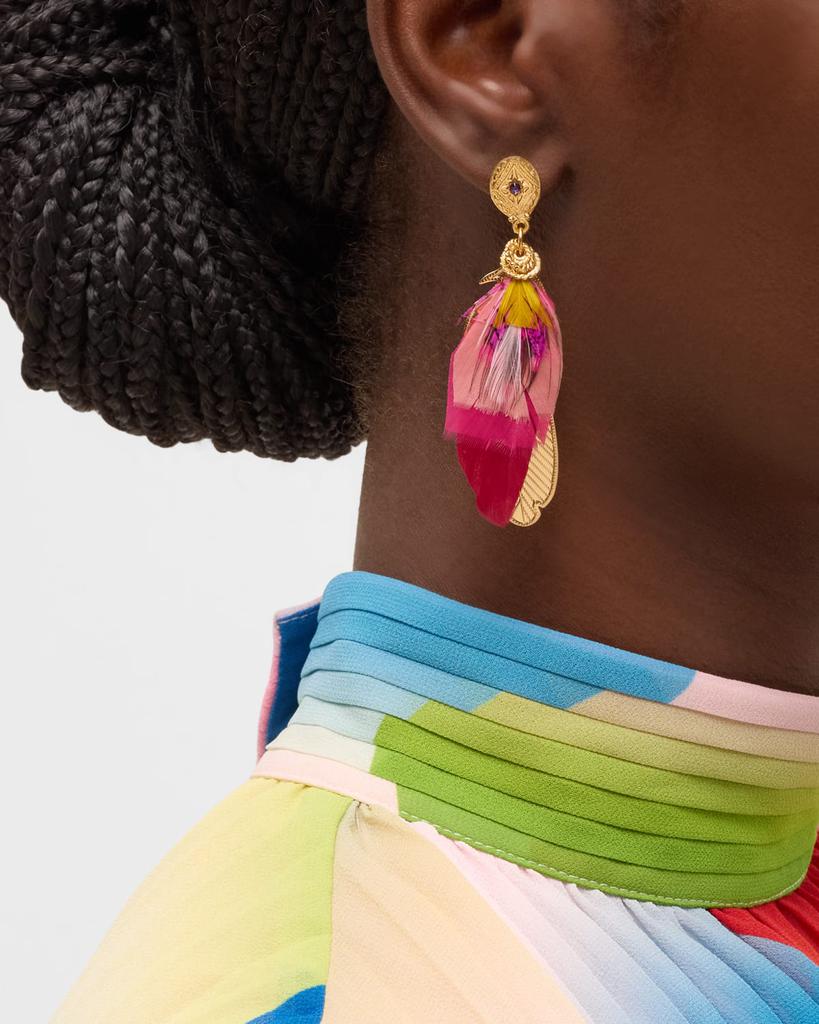GAS Bijoux Sao Feather Drop Earrings