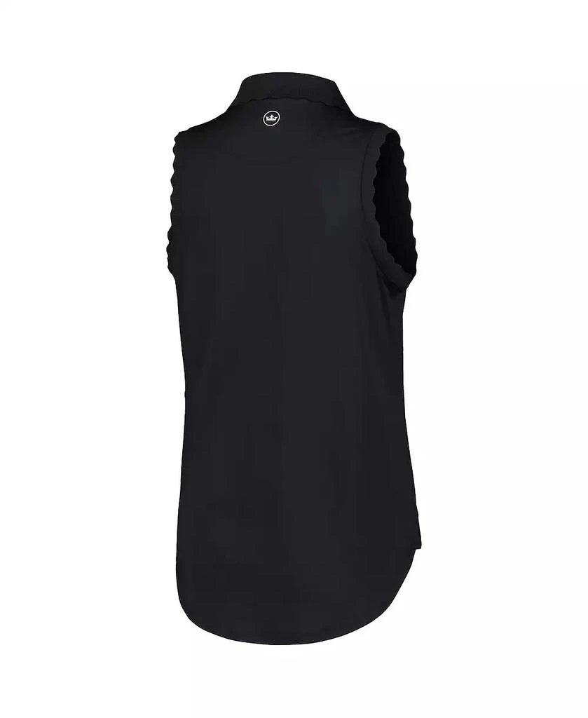 Peter Millar Women's Black Presidents Cup Opal Sleeveless Stretch Jersey Polo 2