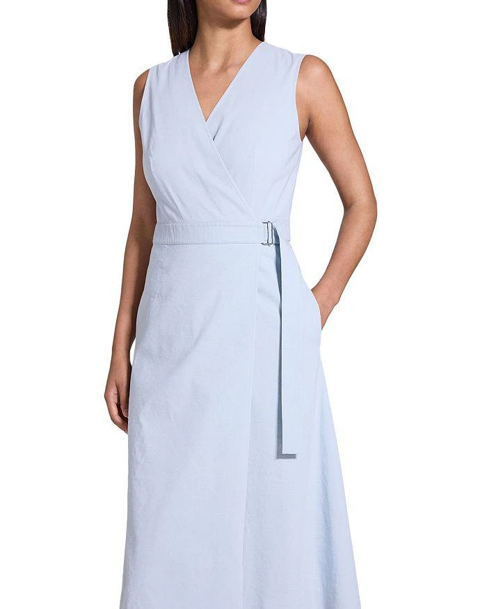 knee length dresses for ladies Theory Sleeveless A-Line Shift Minidress in Wave main image 0