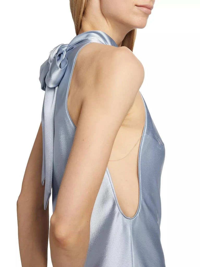 Galvan Bridal Sienna Satin Midi-Dress 6