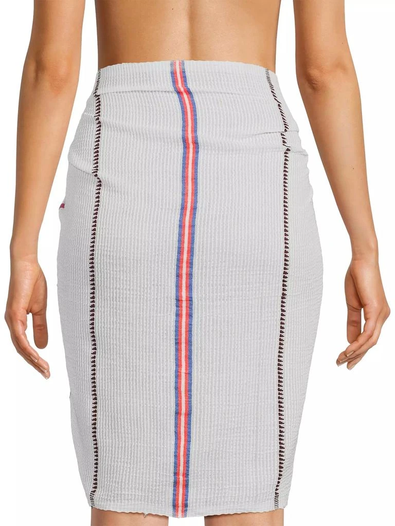 LEMLEM Lema Striped Fringed Cotton-Blend Sarong 5