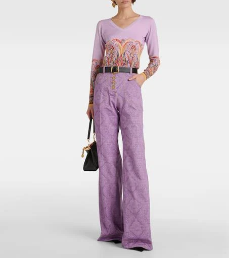 ETRO Printed silk-blend sweater 2