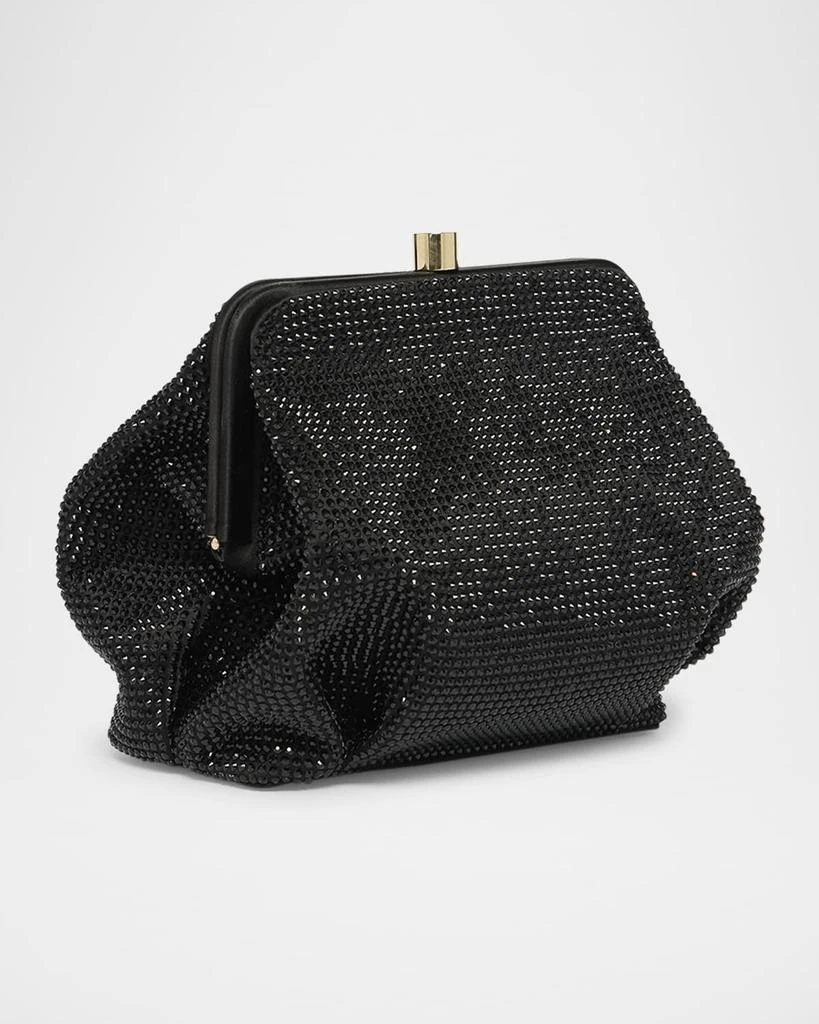 Giorgio Armani Pleated Rhinestone Satin Shoulder Bag 3