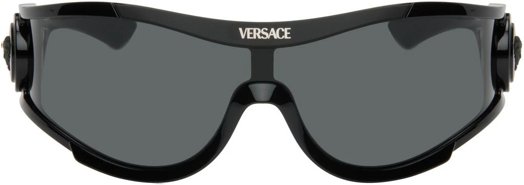 Black Medusa Medallion Shield Sunglasses – On Sale Now with  display picture 3