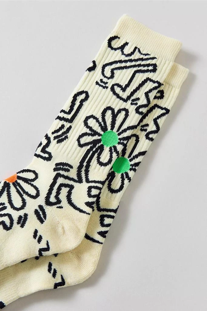 Urban Outfitters Keith Haring Dancing Flower Crew Sock 2