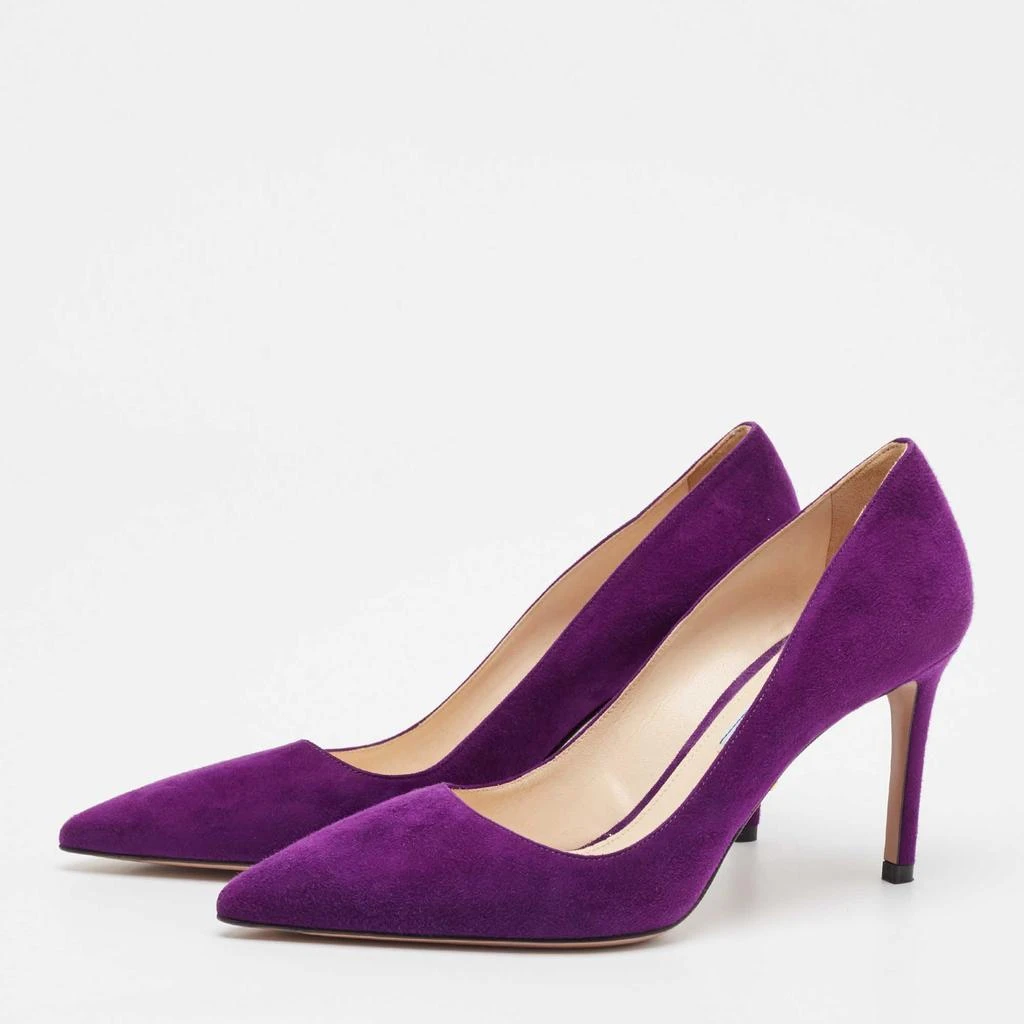 Prada Prada Purple Suede Pointed Toe Pumps Size 37 2