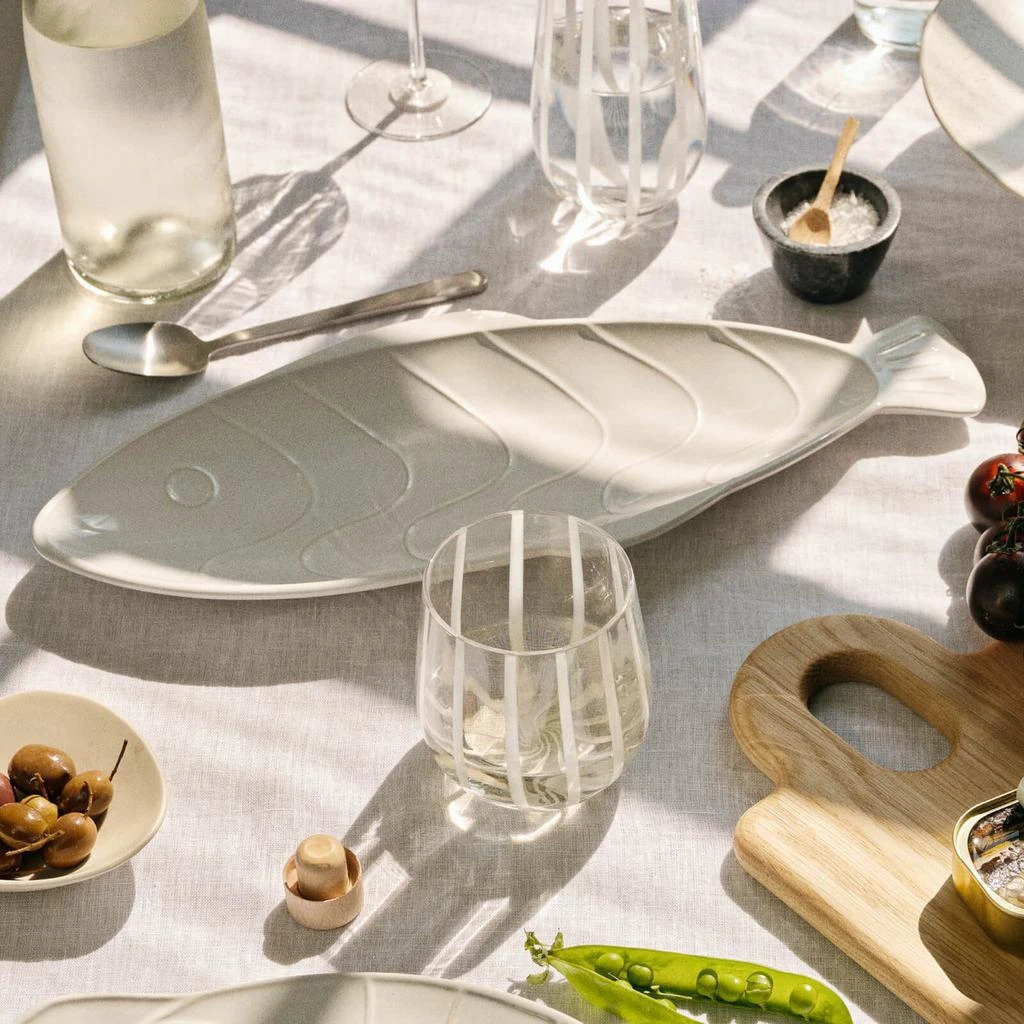 Broste Copenhagen Broste Copenhagen Pesce Narrow Plate - White 3