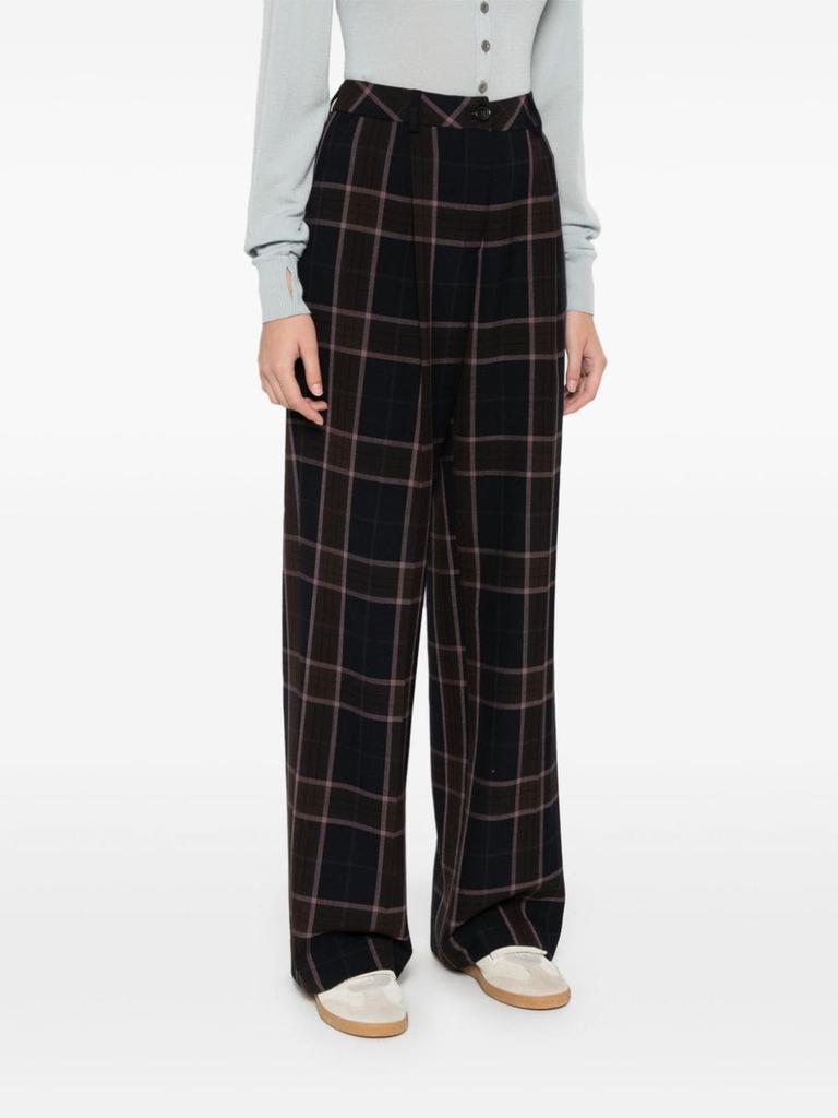 Paul Smith PS PAUL SMITH - Cheked Pleat Detail Trousers