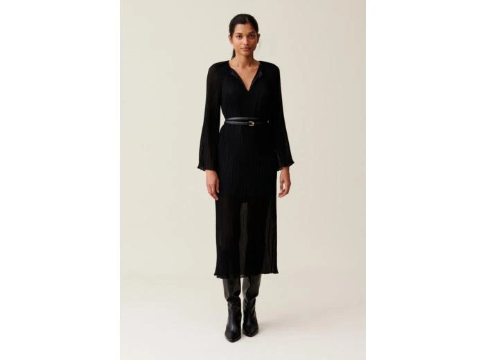 Claudie Pierlot Robe longue plissée transparente 1