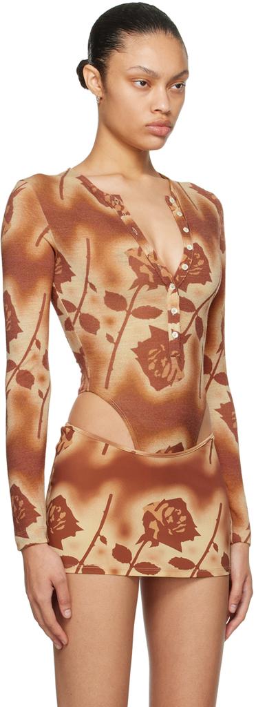 Miaou Orange Carrie Bodysuit