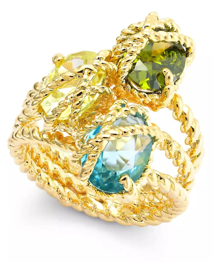 Charter Club Stone Trio Rope Ring in Gold Plate, Created for Macy's 1