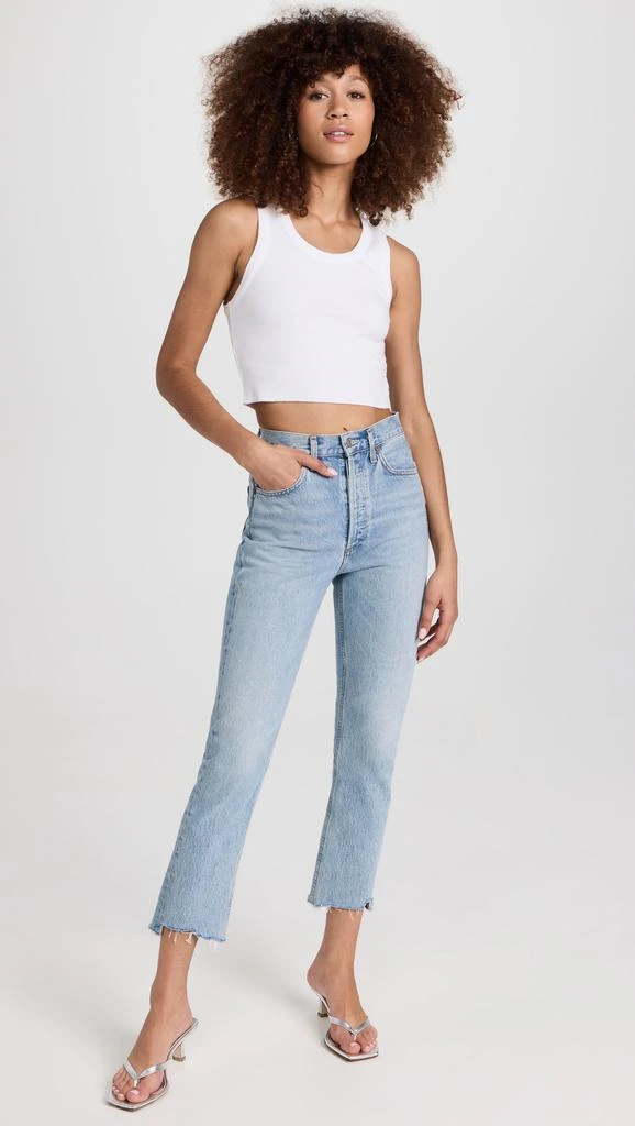 AGOLDE Riley High Rise Straight Crop Jeans 7