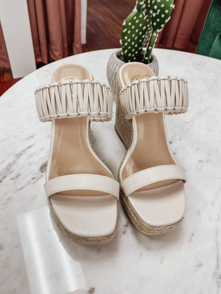 CCOCCI Women's The Tulum Wedge In Bone 4