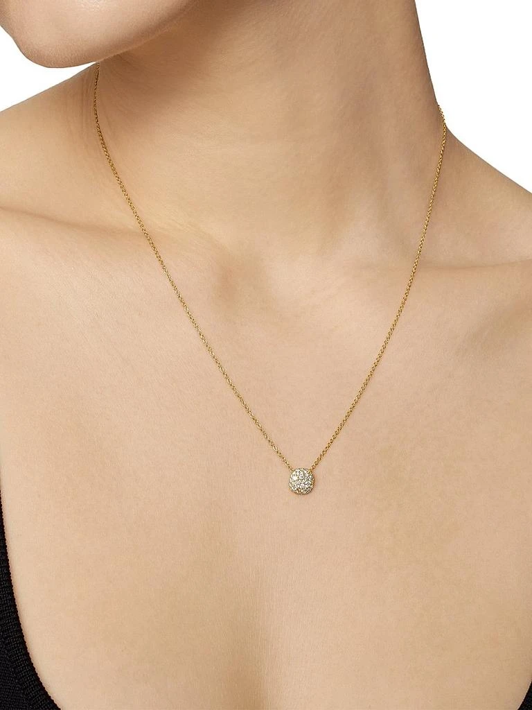David Yurman Cushion Pendant Necklace in 18K Yellow Gold with Diamonds, 8MM 6