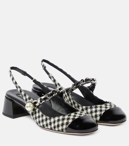 Miu Miu Gingham slingback pumps 1