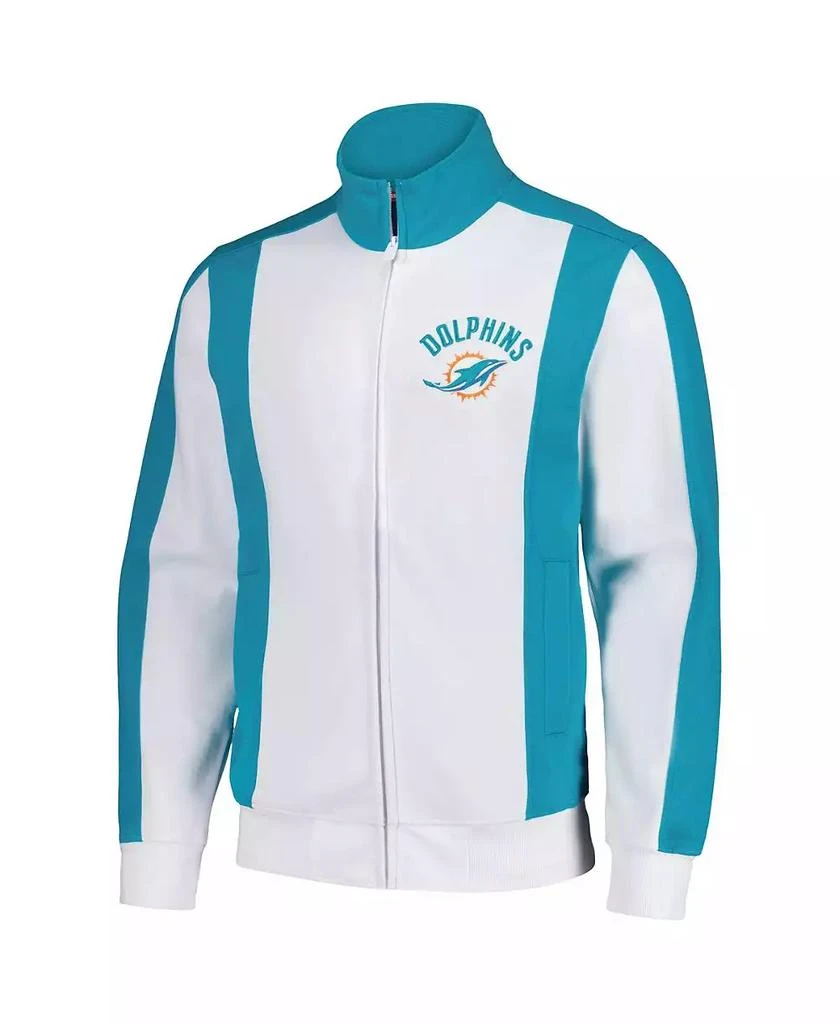 Tommy Hilfiger Men's White/Aqua Miami Dolphins Nolan Full-Zip Track Jacket 3