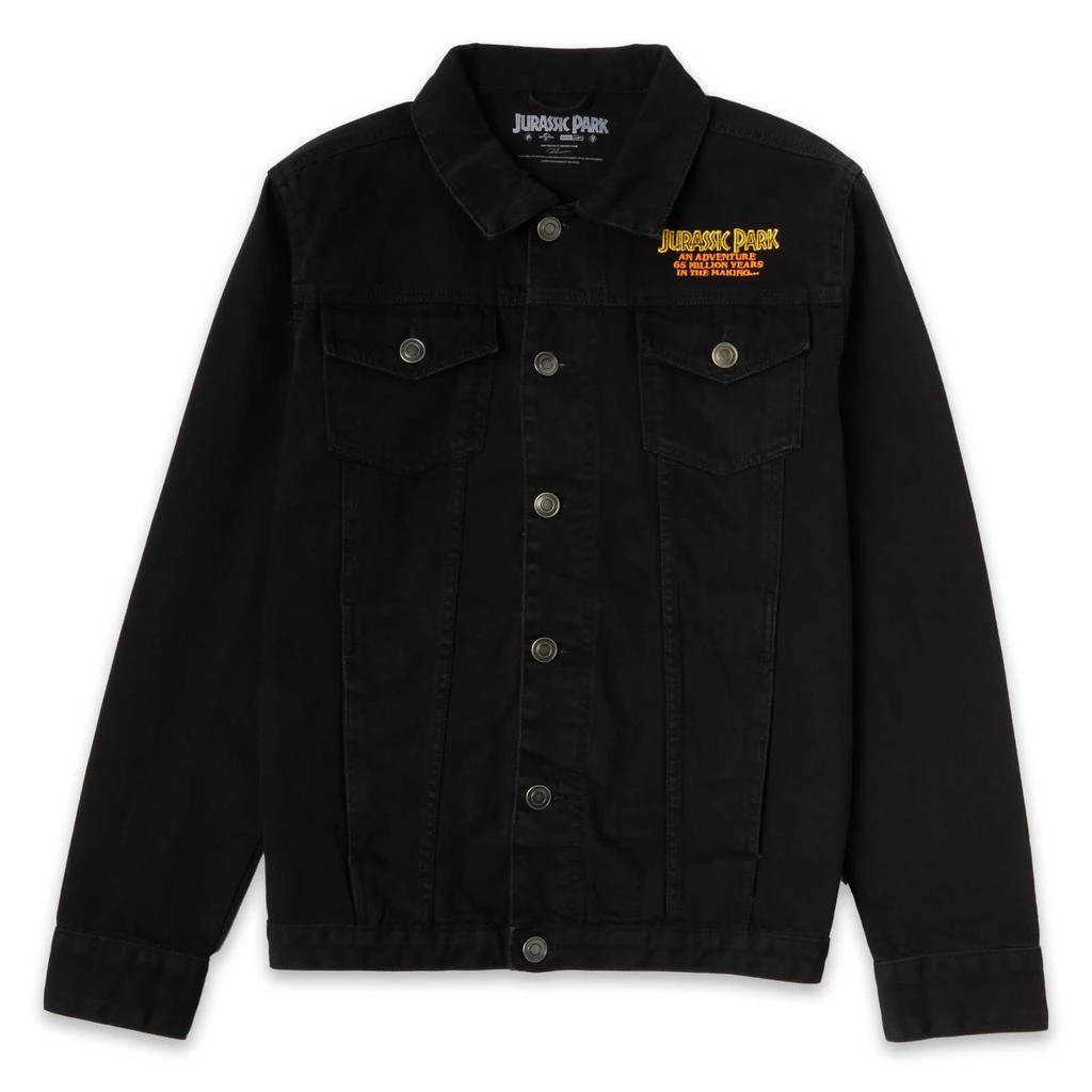 undefined Luke Preece x Jurassic Park An Adventure 65 Million Years In The Making Unisex Denim Jacket- Black 1