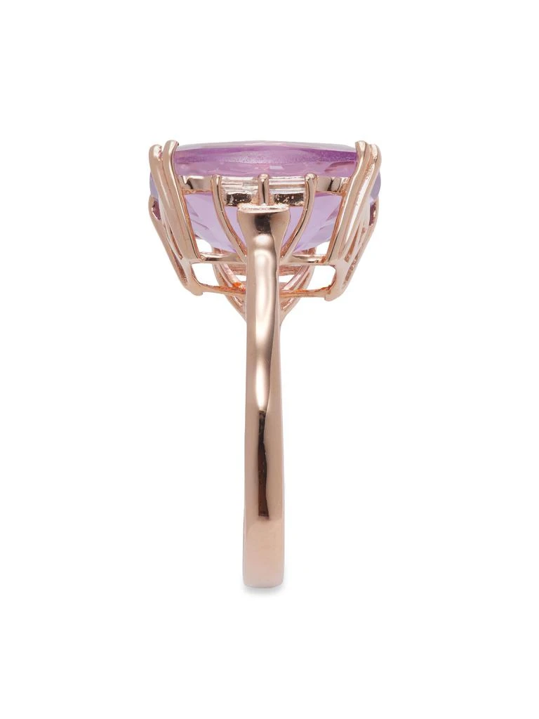 Effy 14K Rose Gold, 6.60 TCW Pink Amethyst 
0.15 TCW Diamond Ring 4