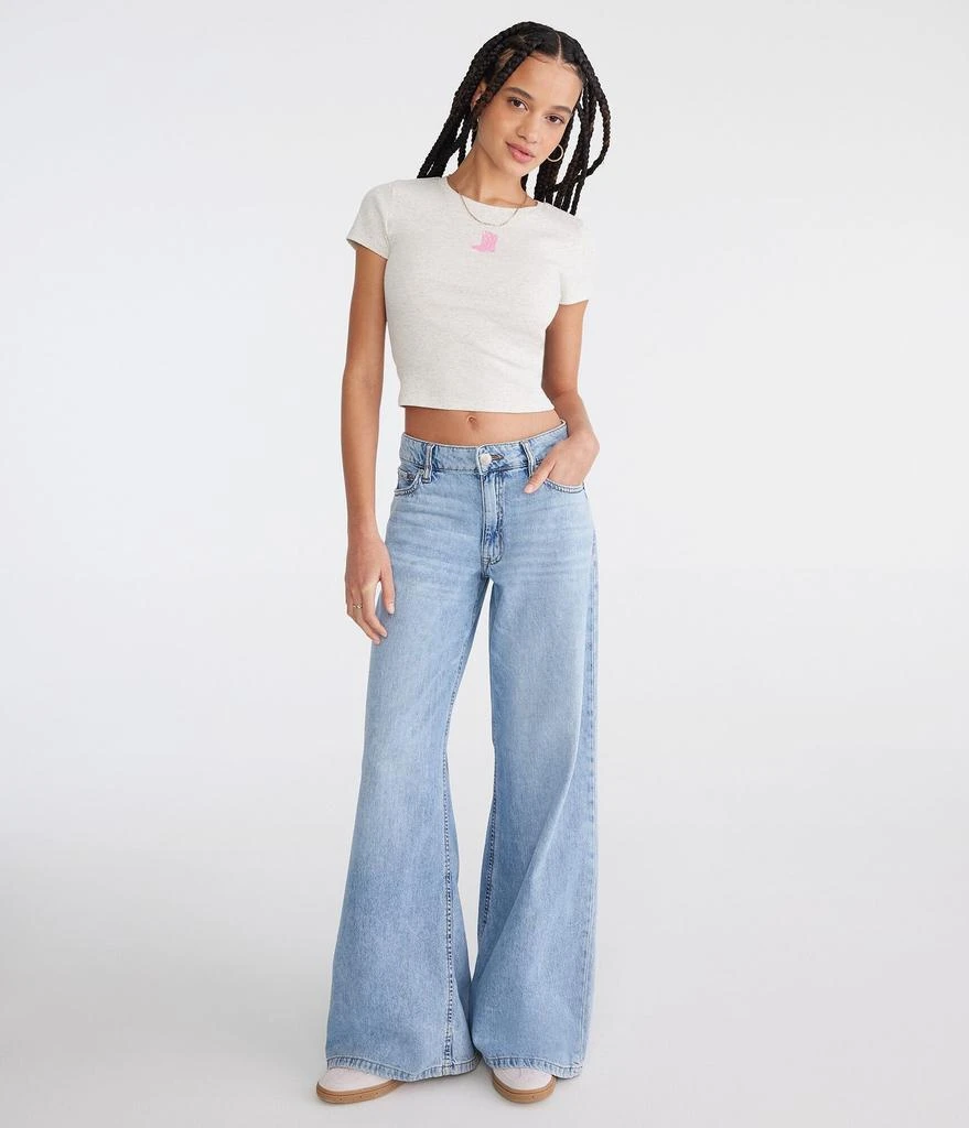 Aeropostale Super Wide Leg Lightweight Luxe Jean 2