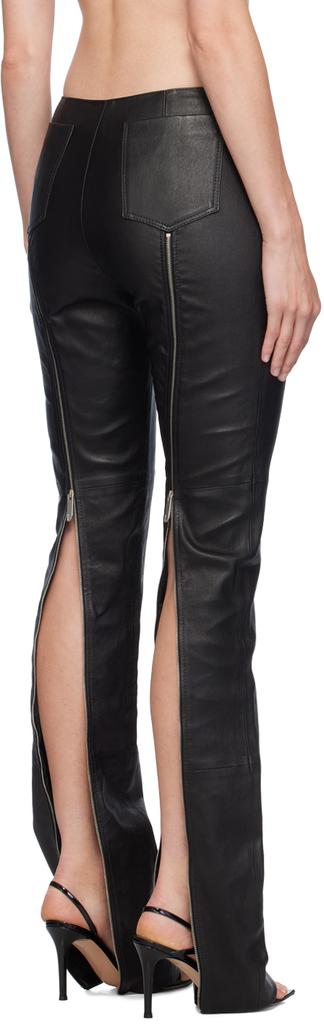 Black Multi Zip Skinny Leather Pants – On Sale Now with Up to 80