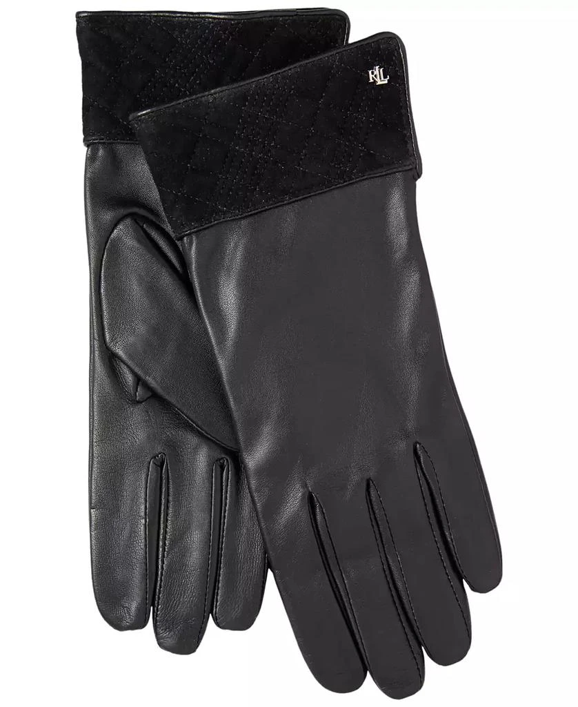 Ralph Lauren Suede Plaid Cuff Gloves 1