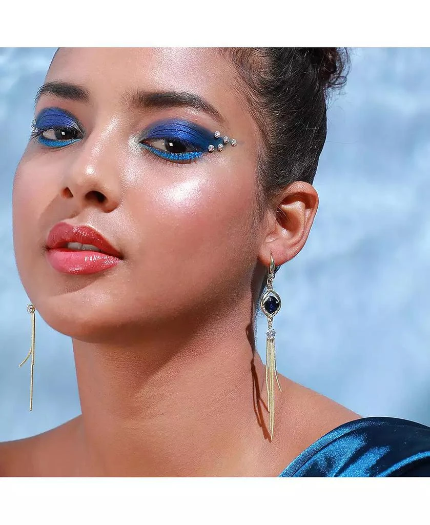 SOHI Women
s Black Sleek Drop Earrings 4