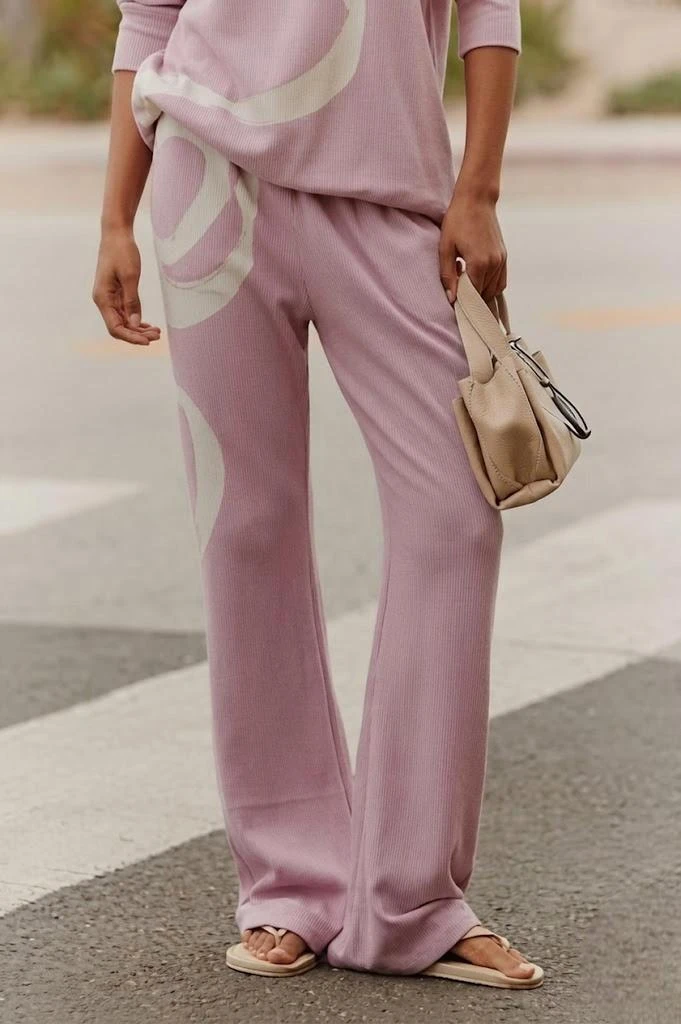 LOVESHACKFANCY Loveshackfancy - Elma Lace Bow Sweatpants