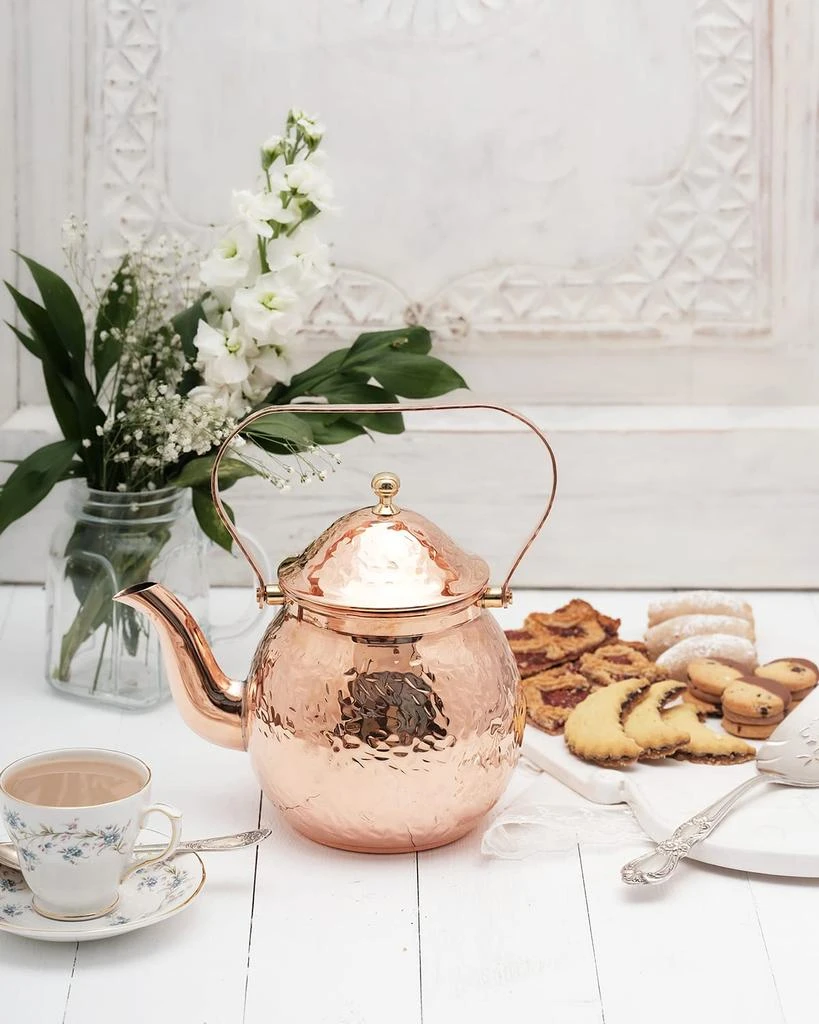 Coppermill Kitchen Vintage Inspired Copper Hand Hammered Teapot 1