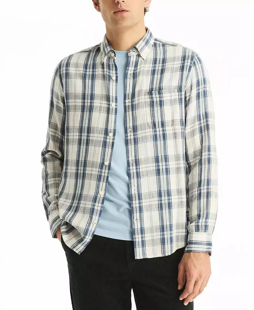 Nautica Men's Classic-Fit Plaid Button-Down Twill Shirt 1