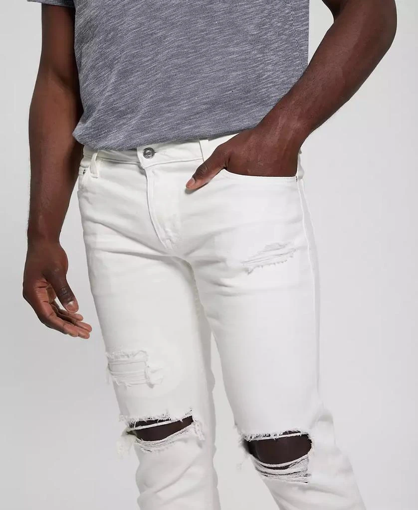 GUESS Men's Finnley White Tapered Jeans 4