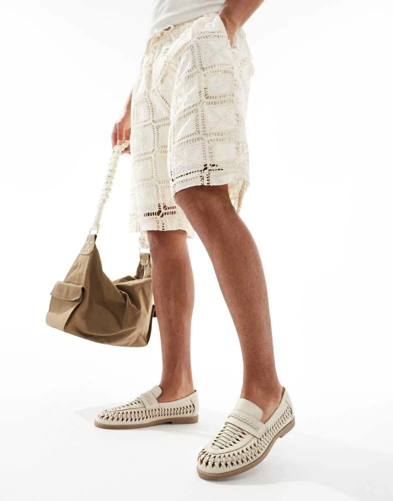 River Island River Island woven loafers in white 3