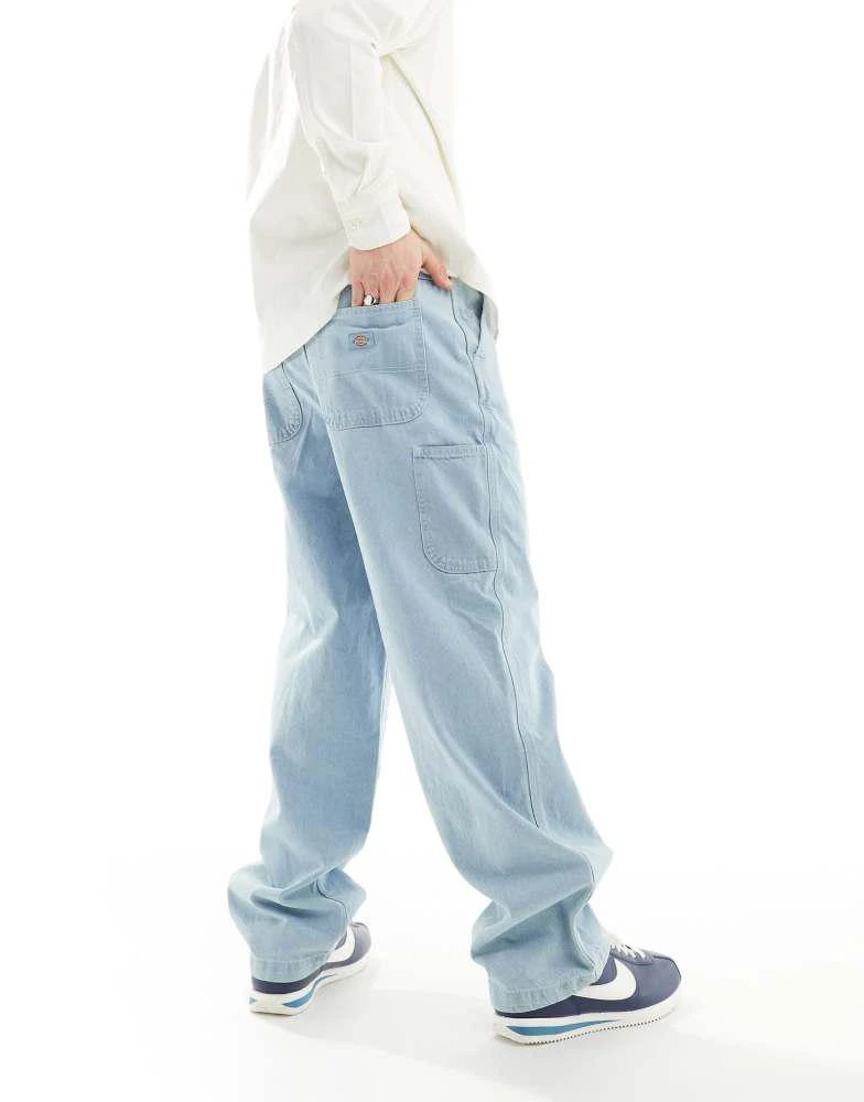 DICKIES Dickies madison denim baggy fit jeans in light blue 3
