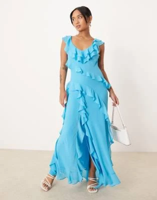 Forever New Petite ruffle maxi dress in azure blue On Sale Now with Up to 21% Off | Discover Exclusive Deals & Savings at BeyondStyle Authentic Forever New Petite Home|women Forever New Petite ruffle maxi dress in azure blue On Sale Now with Up to 21% Off | Discover Exclusive Deals & Savings at BeyondStyle Authentic Forever New Petite Home|women