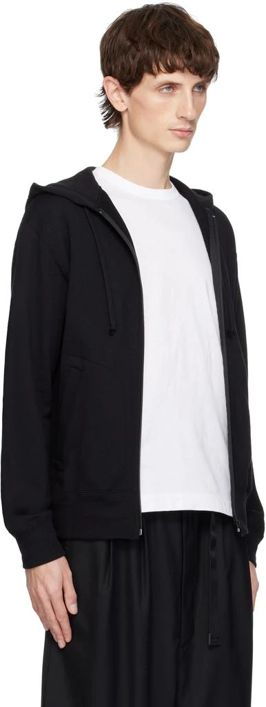 Comme des Garcons Black Zip Red Heart On Back Hoodie 2