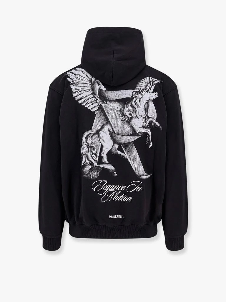 Represent Elegance motion cotton sweatshirt with logo on the front and on the back 2