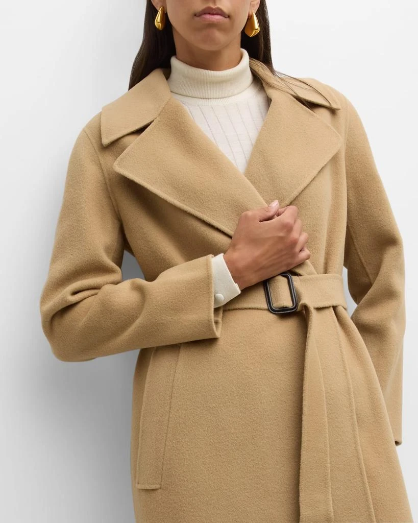 Weekend Max Mara Manu Belted Wool Trench Coat 7