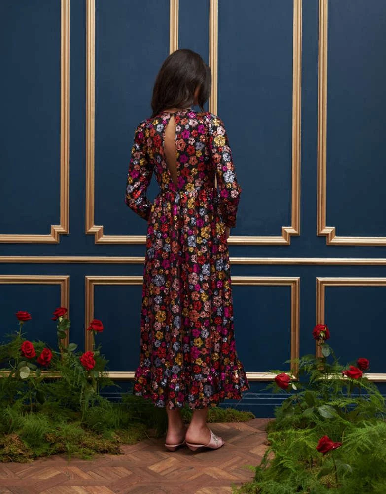 Shop Dream Sister Jane long sleeve embellished maxi dress in multi-colour  on Sale at BeyondStyle  Get 25% Off Dream Sister Jane long sleeve  embellished maxi dress in multi-colour with Limited-Time Flash