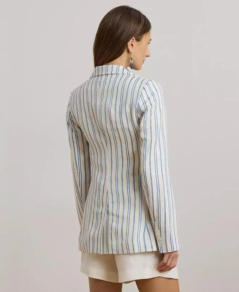 Ralph Lauren Women's Striped Linen-Blend Blazer 2