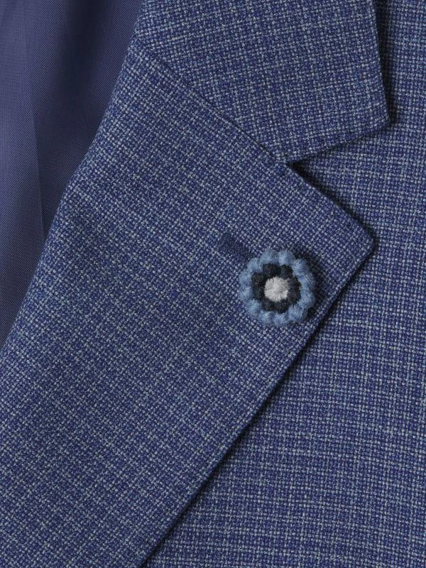 Hart Schaffner Marx ​Mini Check Wool Two-Button Notch Lapel Blazer 3